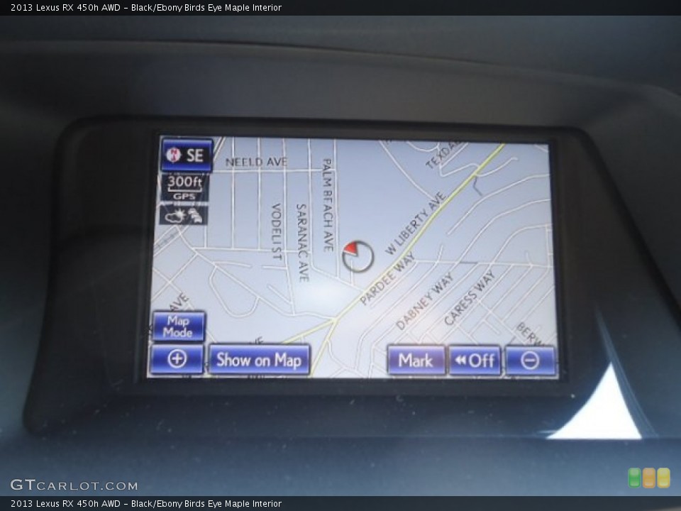 Black/Ebony Birds Eye Maple Interior Navigation for the 2013 Lexus RX 450h AWD #67055085