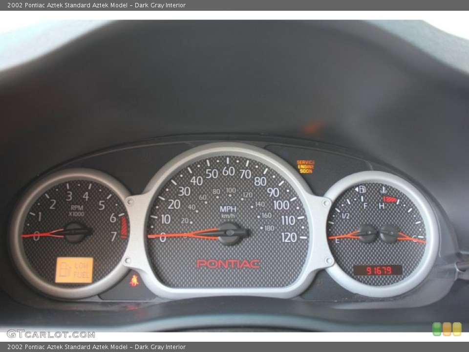 Dark Gray Interior Gauges for the 2002 Pontiac Aztek  #67058310