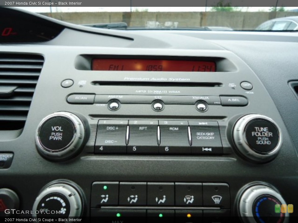 Black Interior Controls for the 2007 Honda Civic Si Coupe #67059216