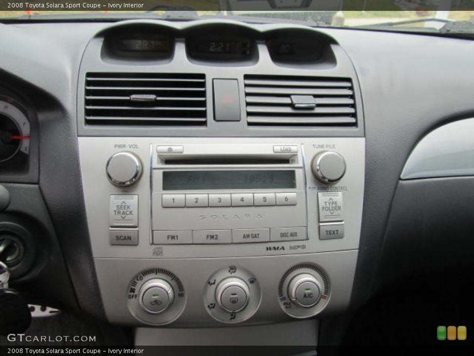 Ivory Interior Controls for the 2008 Toyota Solara Sport Coupe #67064160