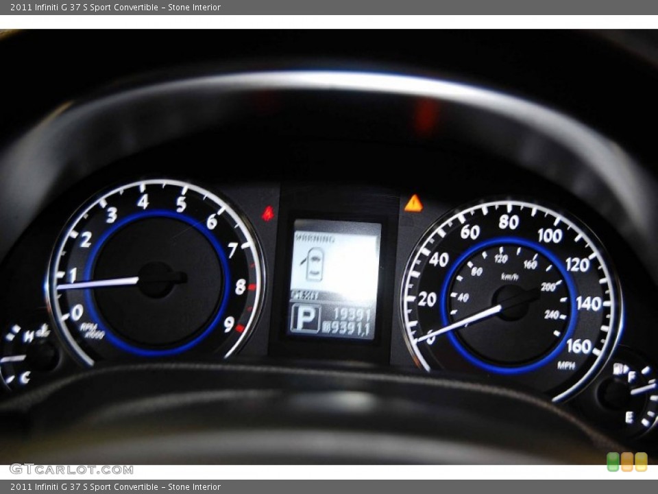 Stone Interior Gauges for the 2011 Infiniti G 37 S Sport Convertible #67065756