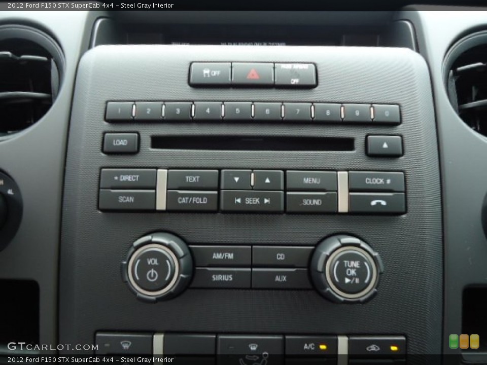 Steel Gray Interior Controls for the 2012 Ford F150 STX SuperCab 4x4 #67067424