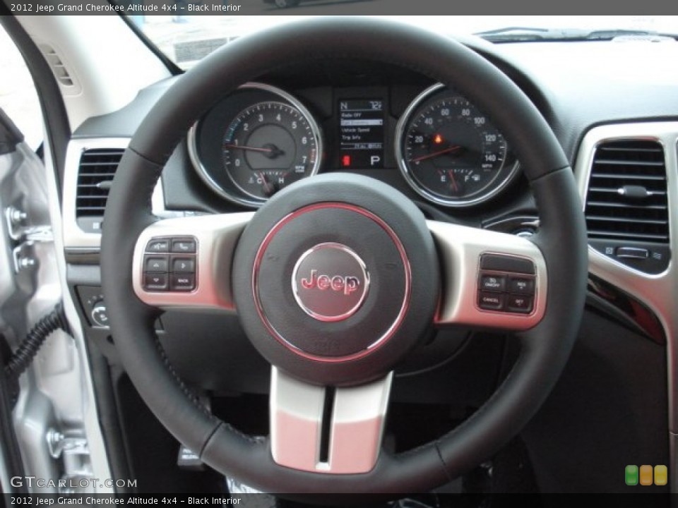 Black Interior Steering Wheel for the 2012 Jeep Grand Cherokee Altitude 4x4 #67069614