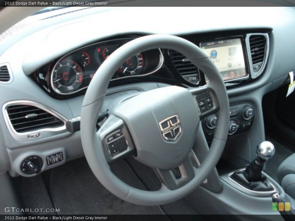 Black/Light Diesel Gray Interior Steering Wheel for the 2013 Dodge Dart Rallye #67069707
