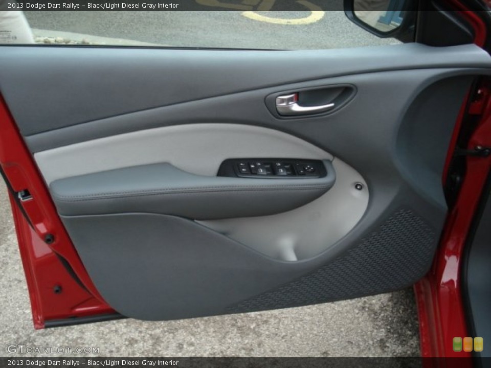 Black/Light Diesel Gray Interior Door Panel for the 2013 Dodge Dart Rallye #67069722