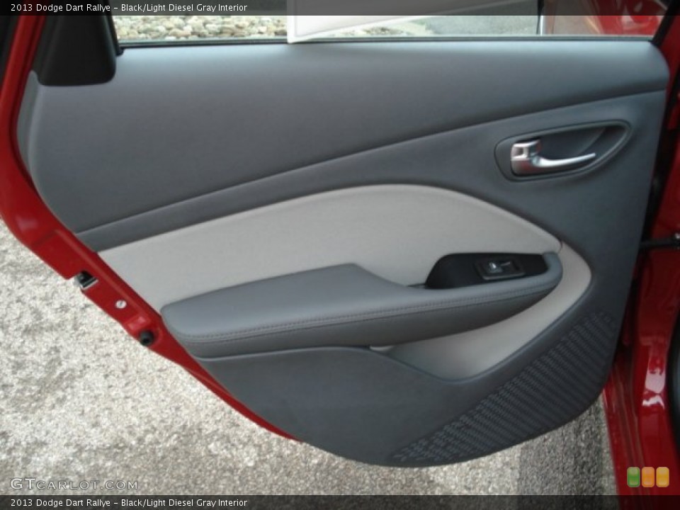 Black/Light Diesel Gray Interior Door Panel for the 2013 Dodge Dart Rallye #67069734