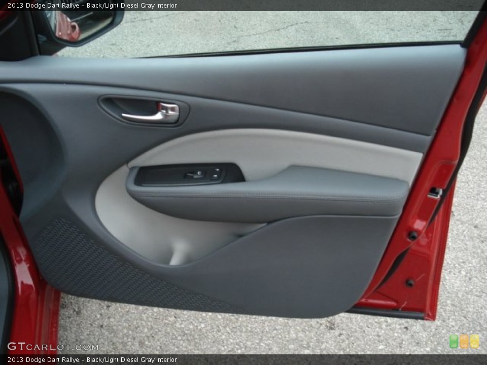 Black/Light Diesel Gray Interior Door Panel for the 2013 Dodge Dart Rallye #67069754