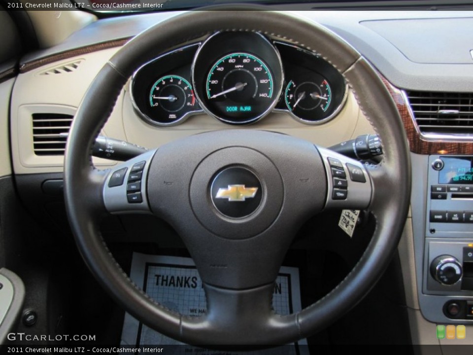 Cocoa/Cashmere Interior Steering Wheel for the 2011 Chevrolet Malibu LTZ #67070699