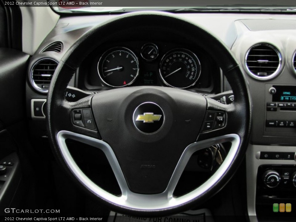 Black Interior Steering Wheel for the 2012 Chevrolet Captiva Sport LTZ AWD #67070924