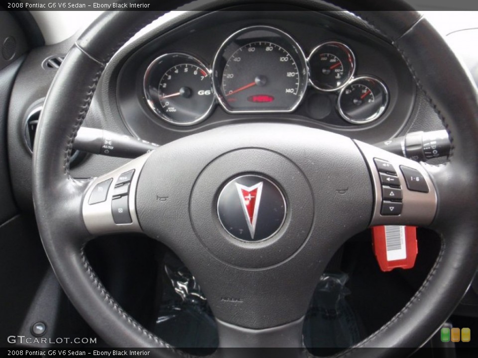 Ebony Black Interior Steering Wheel for the 2008 Pontiac G6 V6 Sedan #67072420