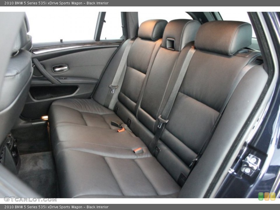 Black Interior Rear Seat for the 2010 BMW 5 Series 535i xDrive Sports Wagon #67074547