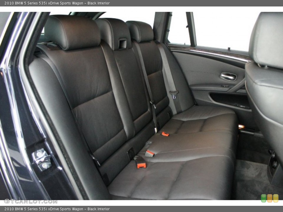 Black Interior Rear Seat for the 2010 BMW 5 Series 535i xDrive Sports Wagon #67074556