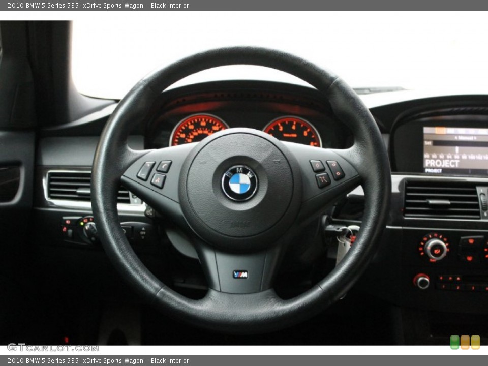 Black Interior Steering Wheel for the 2010 BMW 5 Series 535i xDrive Sports Wagon #67074775