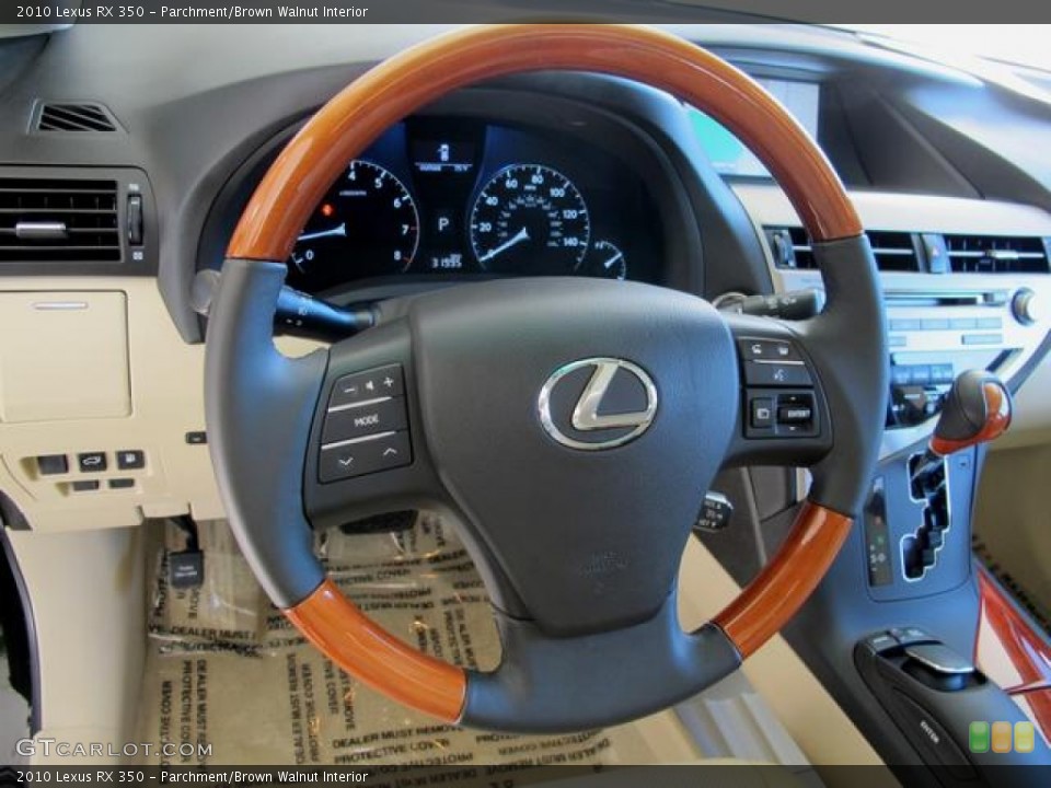 Parchment/Brown Walnut Interior Steering Wheel for the 2010 Lexus RX 350 #67075507