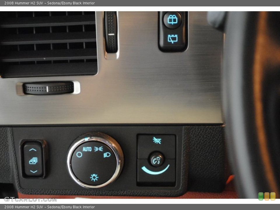 Sedona/Ebony Black Interior Controls for the 2008 Hummer H2 SUV #67082962