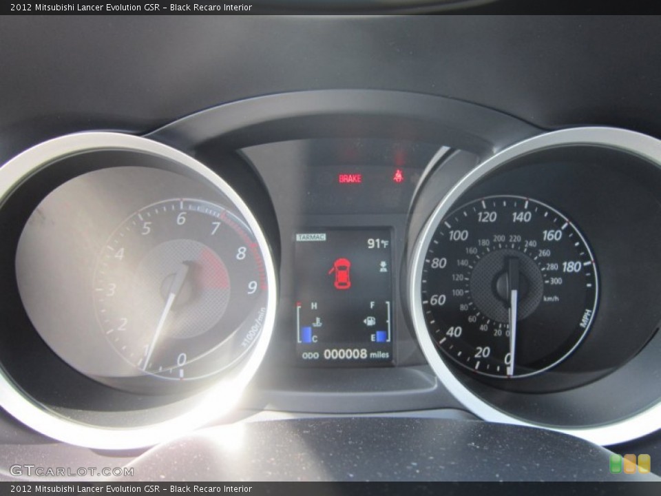 Black Recaro Interior Gauges for the 2012 Mitsubishi Lancer Evolution GSR #67083772
