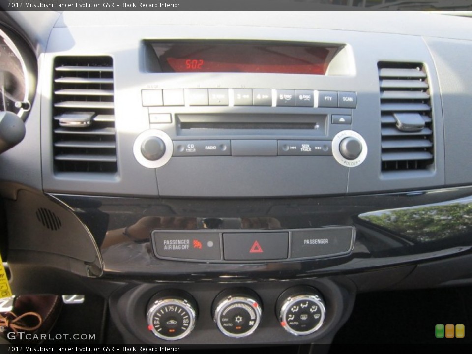 Black Recaro Interior Audio System for the 2012 Mitsubishi Lancer Evolution GSR #67083808