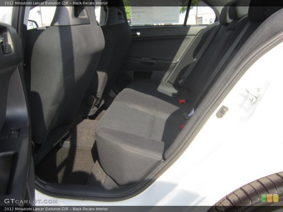 Black Recaro Interior Rear Seat for the 2012 Mitsubishi Lancer Evolution GSR #67083844