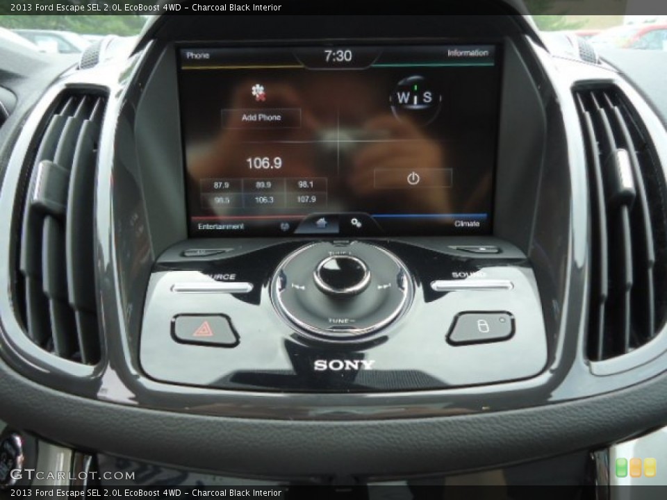 Charcoal Black Interior Controls for the 2013 Ford Escape SEL 2.0L EcoBoost 4WD #67095544