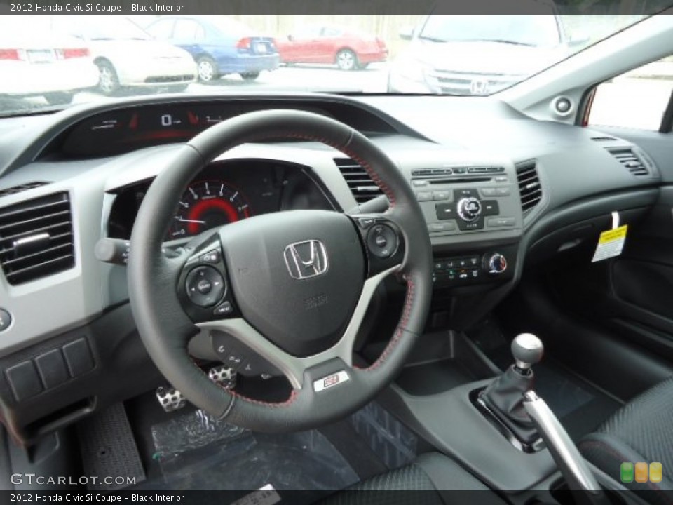 Black Interior Dashboard for the 2012 Honda Civic Si Coupe #67096297