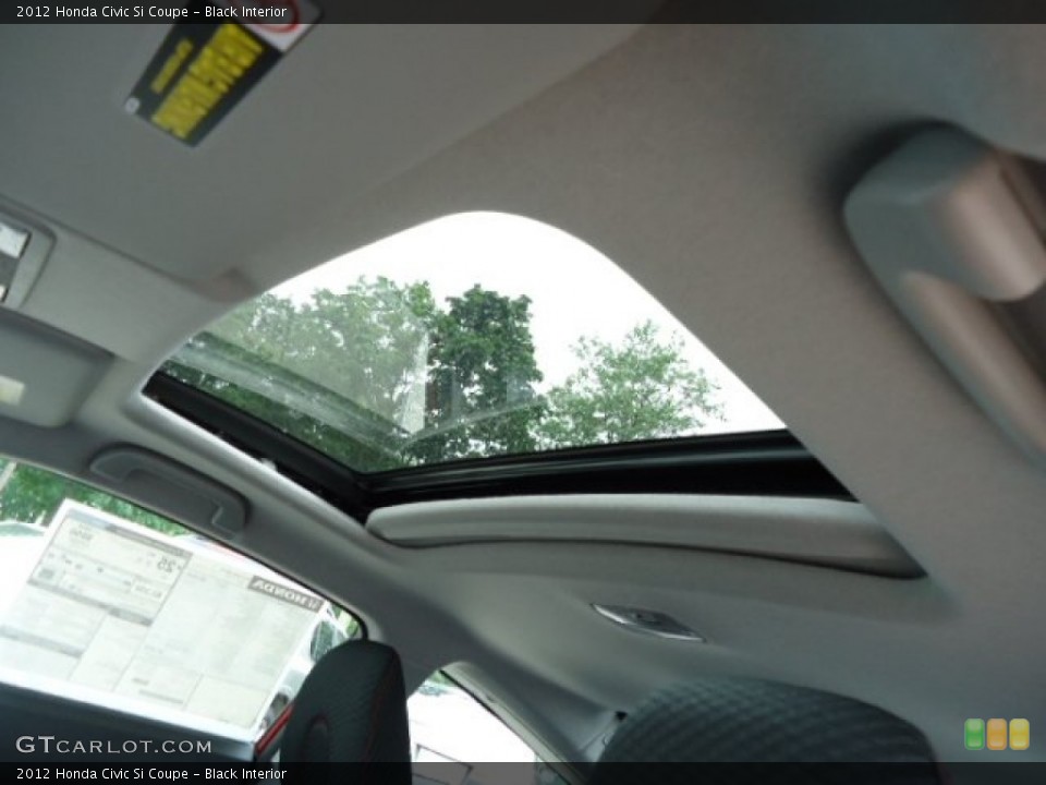 Black Interior Sunroof for the 2012 Honda Civic Si Coupe #67096330