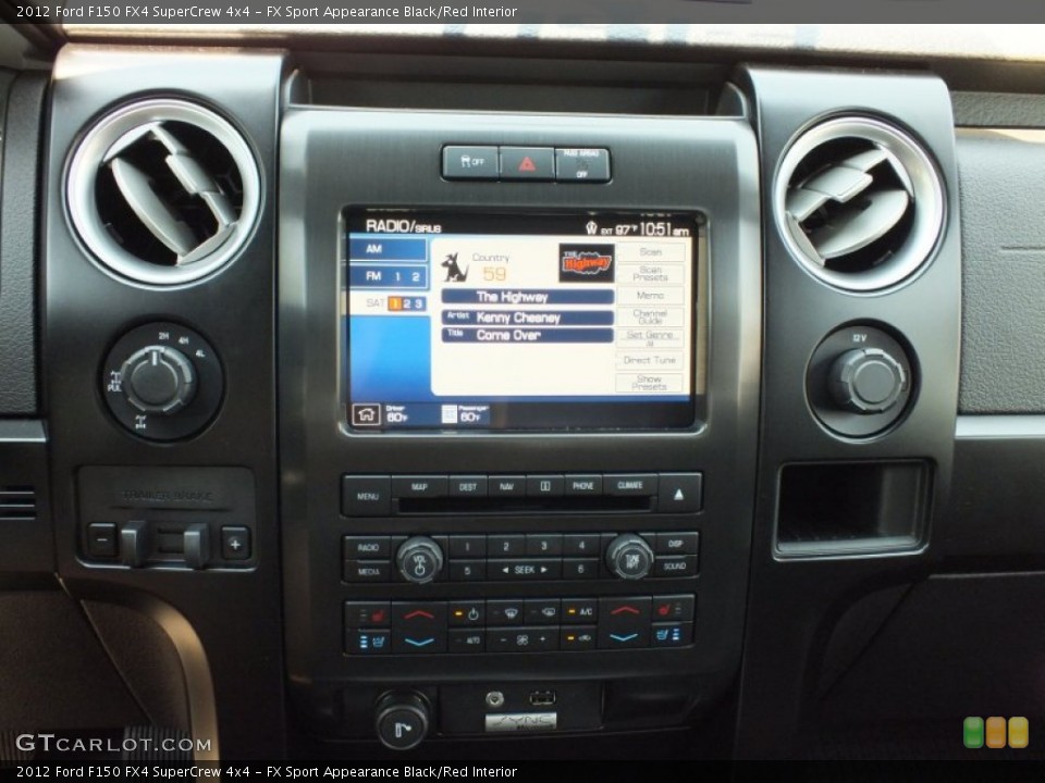 FX Sport Appearance Black/Red Interior Controls for the 2012 Ford F150 FX4 SuperCrew 4x4 #67107659