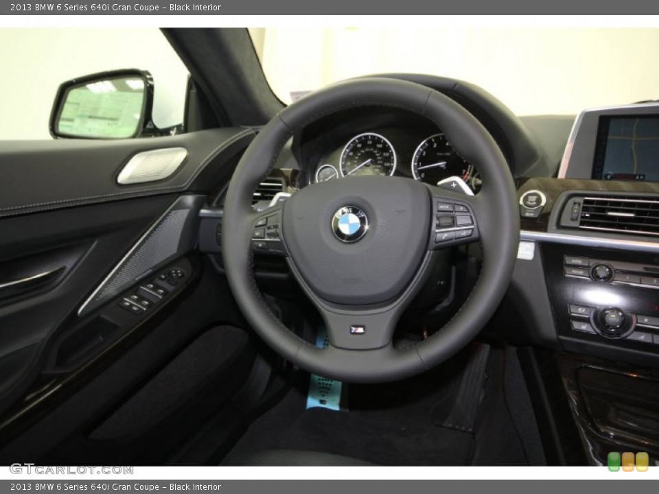 Black Interior Steering Wheel for the 2013 BMW 6 Series 640i Gran Coupe #67117184