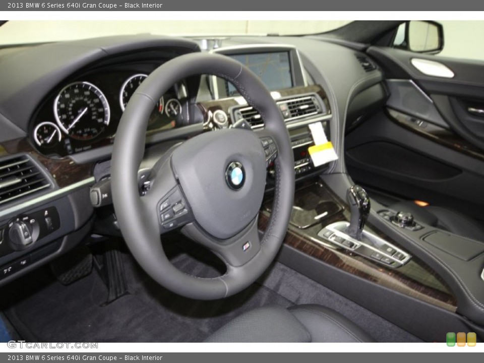 Black Interior Dashboard for the 2013 BMW 6 Series 640i Gran Coupe #67117202