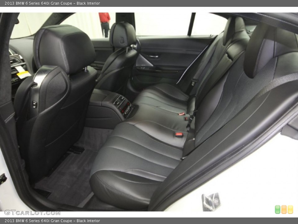 Black Interior Rear Seat for the 2013 BMW 6 Series 640i Gran Coupe #67117238