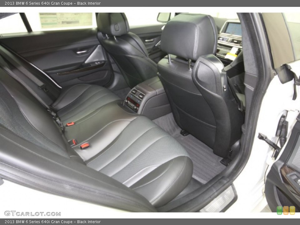 Black Interior Rear Seat for the 2013 BMW 6 Series 640i Gran Coupe #67117268