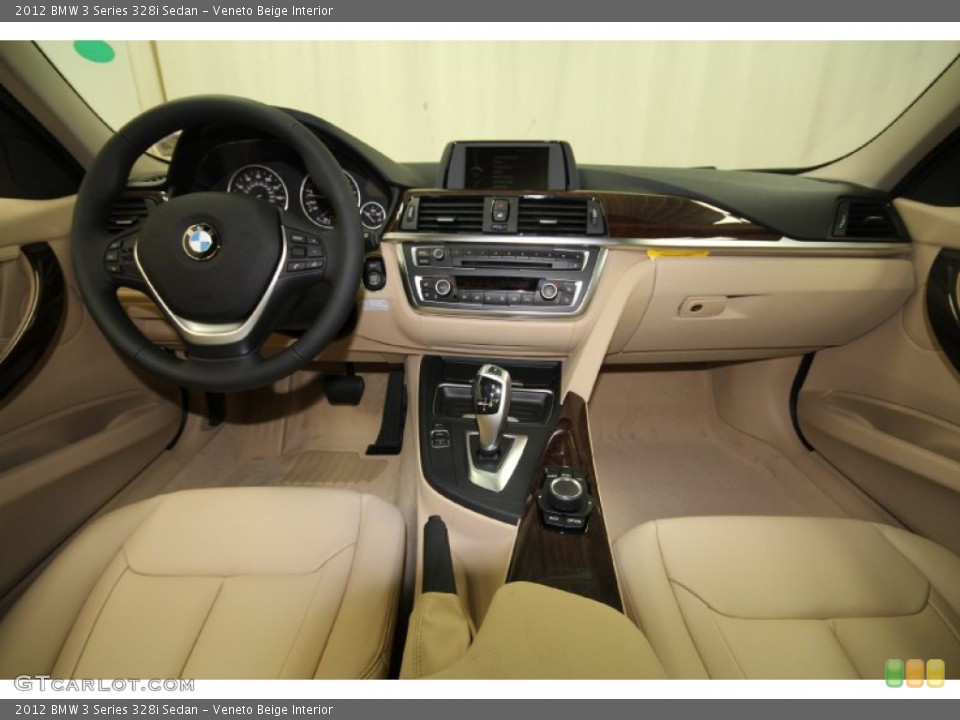 Veneto Beige Interior Dashboard for the 2012 BMW 3 Series 328i Sedan #67119667