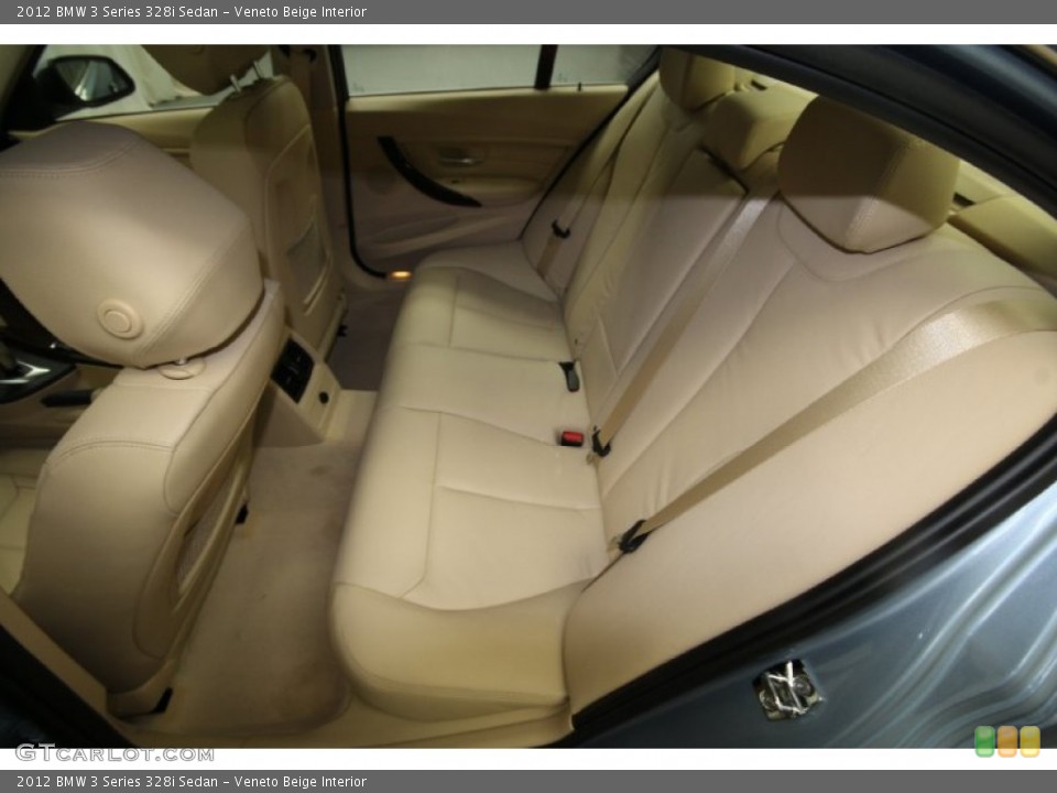 Veneto Beige Interior Rear Seat for the 2012 BMW 3 Series 328i Sedan #67119740