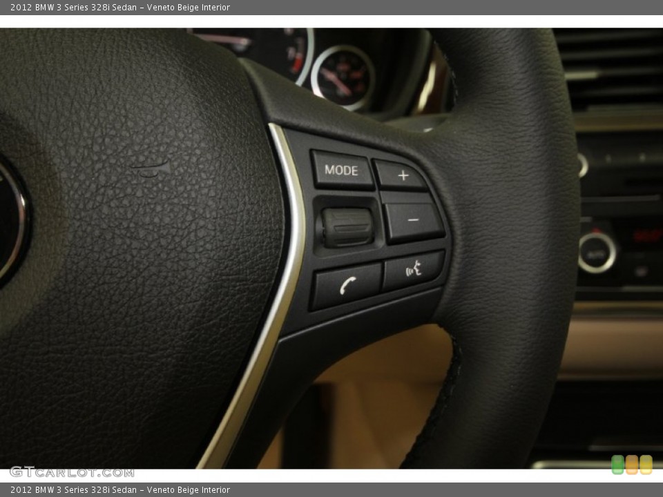 Veneto Beige Interior Controls for the 2012 BMW 3 Series 328i Sedan #67119806