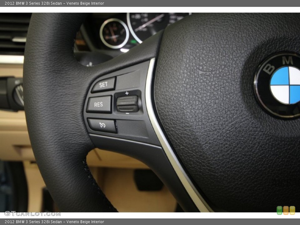 Veneto Beige Interior Controls for the 2012 BMW 3 Series 328i Sedan #67119818