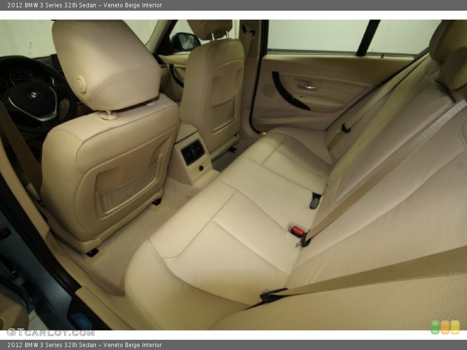 Veneto Beige Interior Rear Seat for the 2012 BMW 3 Series 328i Sedan #67119827