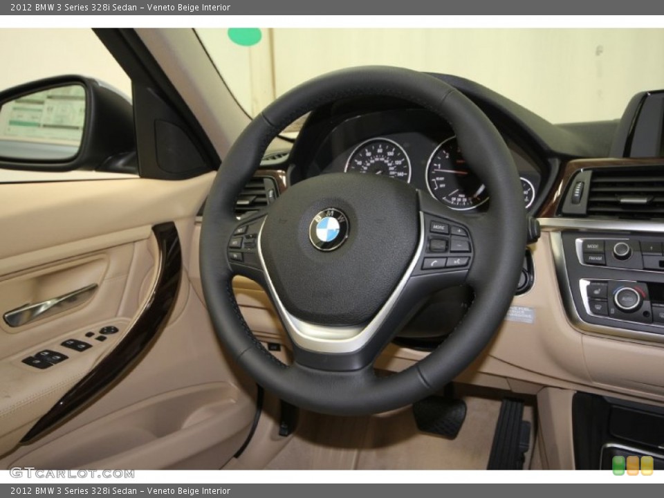 Veneto Beige Interior Steering Wheel for the 2012 BMW 3 Series 328i Sedan #67119842