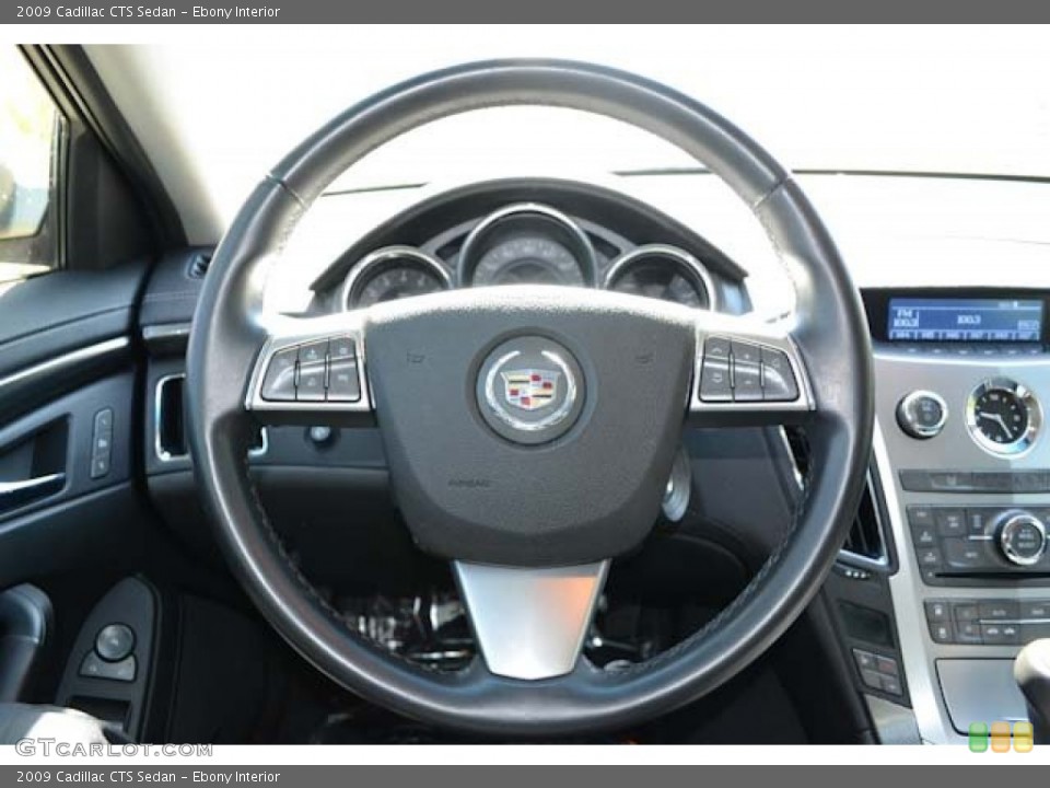 Ebony Interior Steering Wheel for the 2009 Cadillac CTS Sedan #67119944