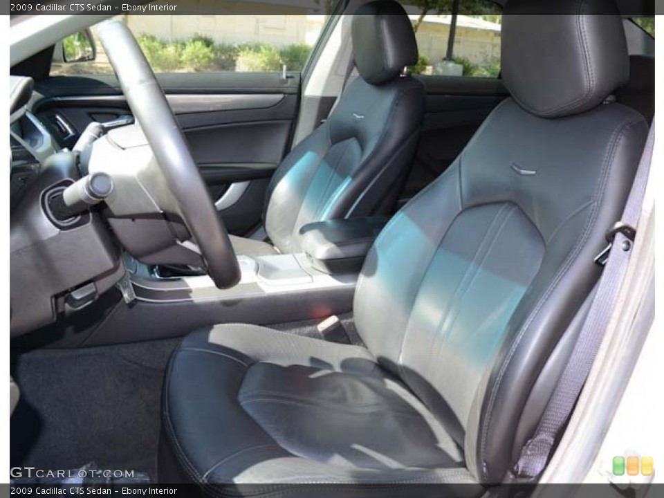Ebony Interior Front Seat for the 2009 Cadillac CTS Sedan #67119956