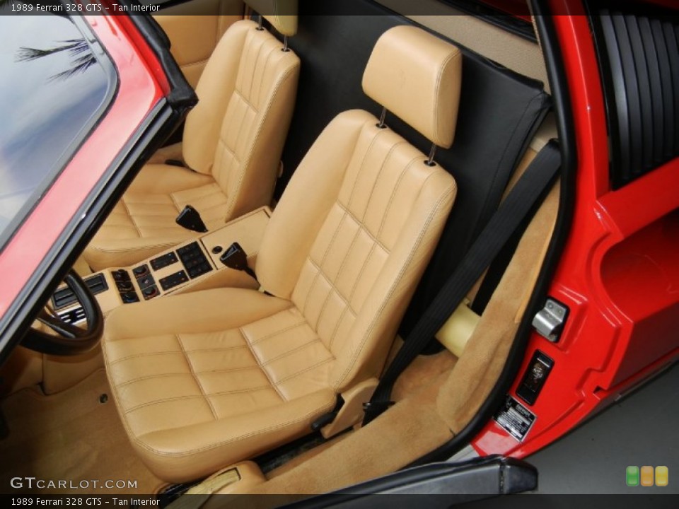 Tan Interior Front Seat for the 1989 Ferrari 328 GTS #67120460