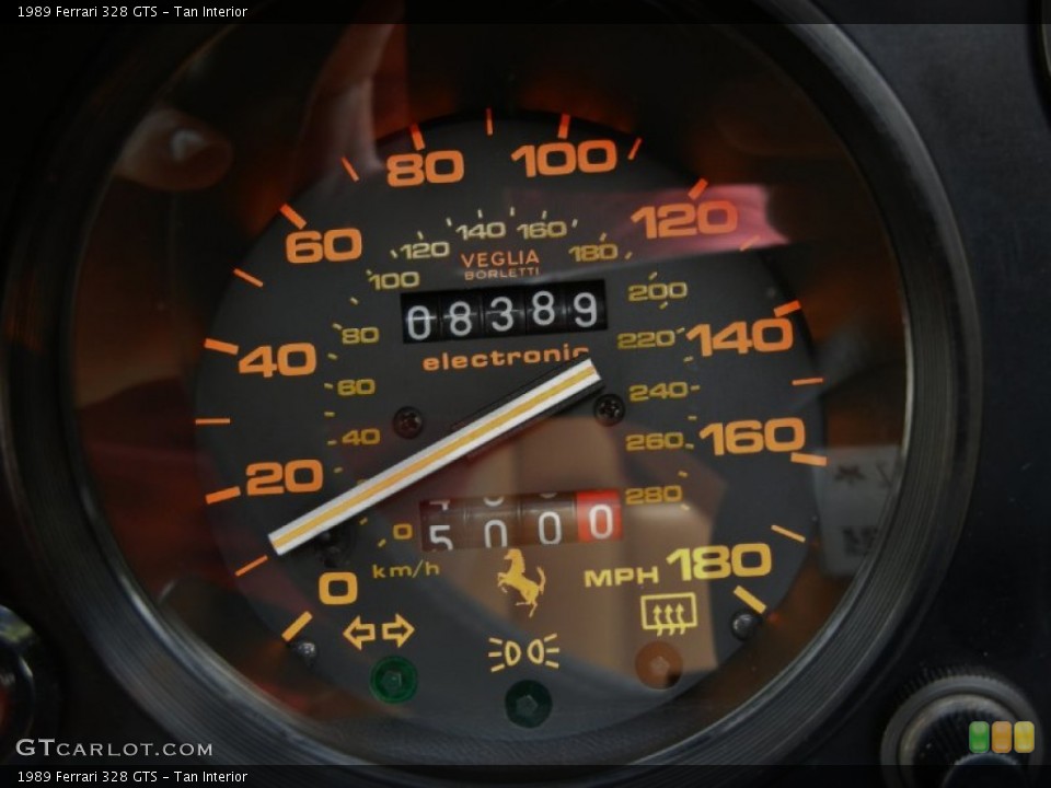 Tan Interior Gauges for the 1989 Ferrari 328 GTS #67120574