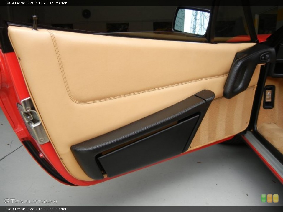 Tan Interior Door Panel For The 1989 Ferrari 328 Gts
