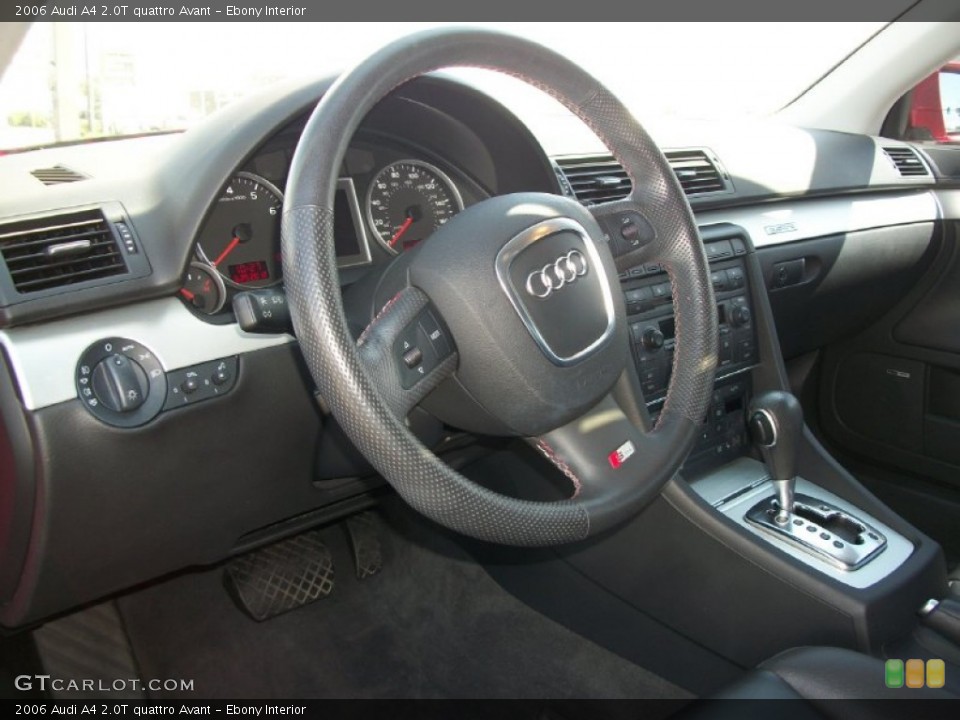 Ebony Interior Steering Wheel for the 2006 Audi A4 2.0T quattro Avant #67120937