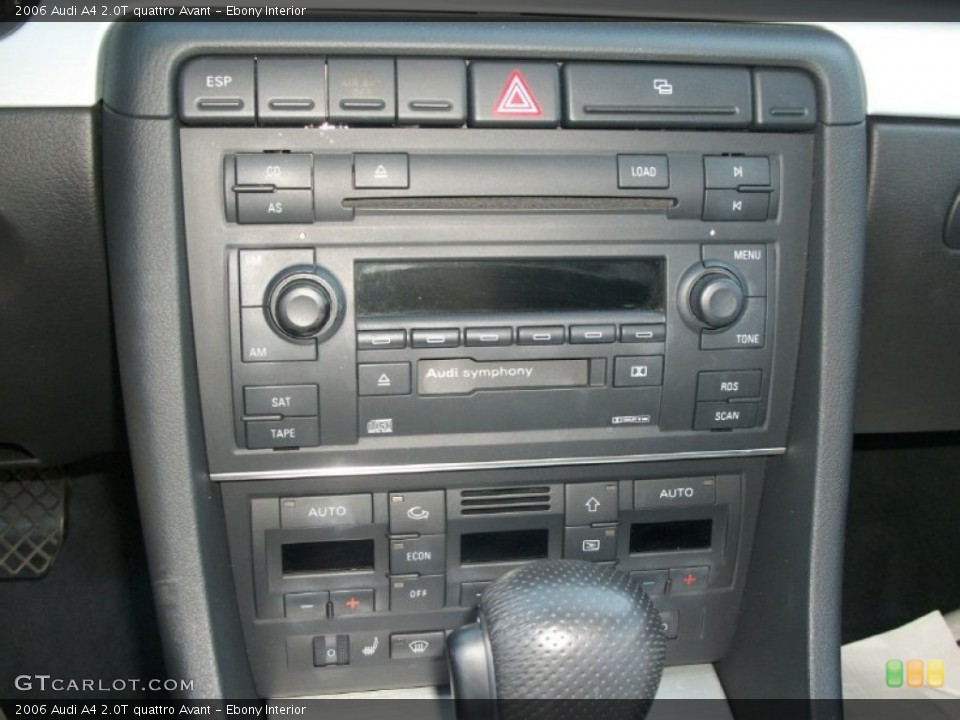 Ebony Interior Controls for the 2006 Audi A4 2.0T quattro Avant #67120961
