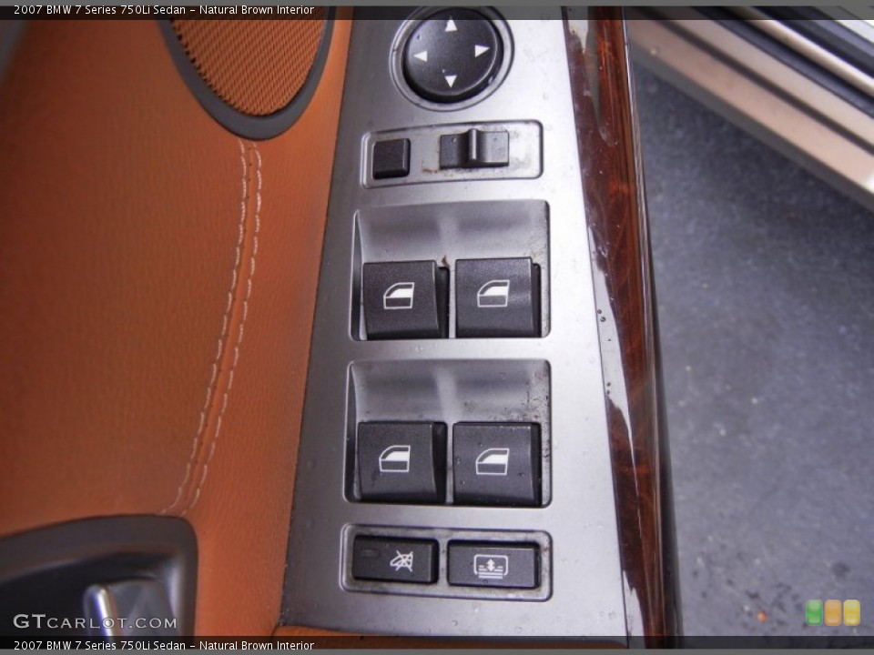 Natural Brown Interior Controls for the 2007 BMW 7 Series 750Li Sedan #67121915