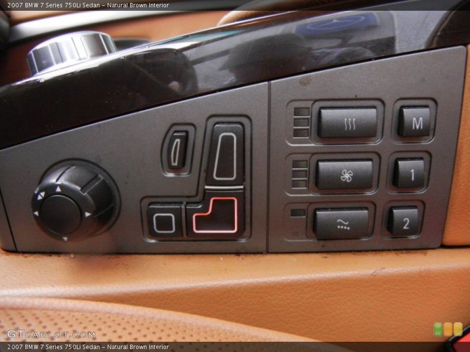 Natural Brown Interior Controls for the 2007 BMW 7 Series 750Li Sedan #67121924