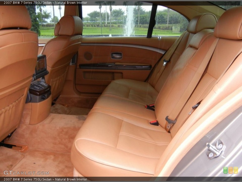 Natural Brown Interior Rear Seat for the 2007 BMW 7 Series 750Li Sedan #67121933