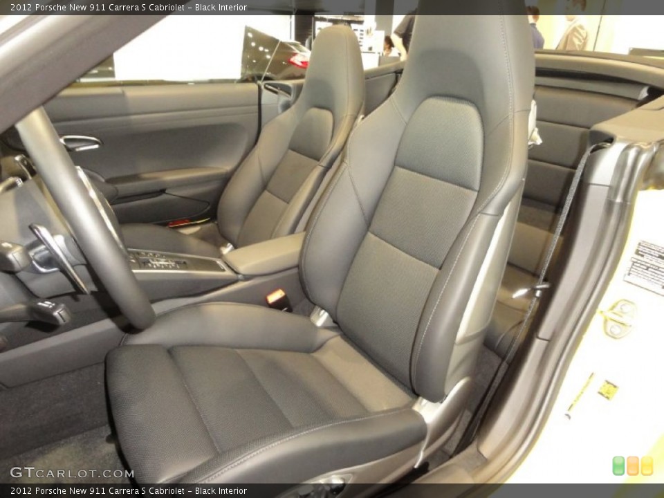 Black Interior Front Seat for the 2012 Porsche New 911 Carrera S Cabriolet #67125352