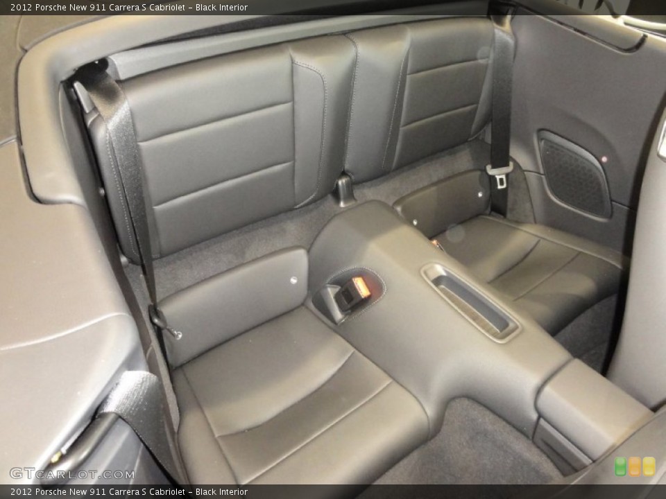 Black Interior Rear Seat for the 2012 Porsche New 911 Carrera S Cabriolet #67125395