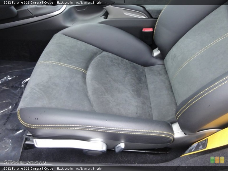 Black Leather w/Alcantara Interior Front Seat for the 2012 Porsche 911 Carrera S Coupe #67125651