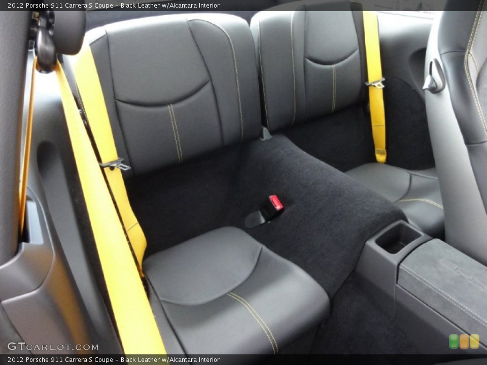 Black Leather w/Alcantara Interior Rear Seat for the 2012 Porsche 911 Carrera S Coupe #67125707